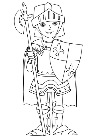 Knight From People Coloring Page